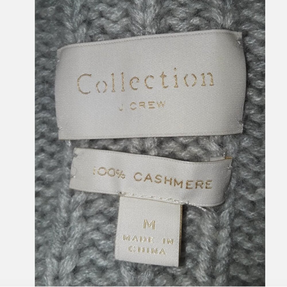 J.Crew Collection cashmere cable-knit turtleneck sweater jumper K2949‎ M - Picture 3 of 7